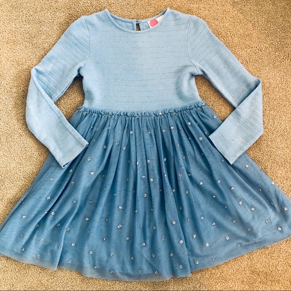 Mini Boden Ice Blue Tulle Dress 9 10 Gorgeous